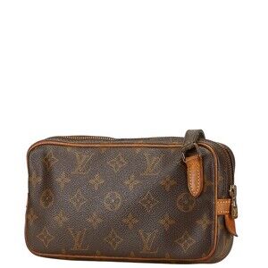 Louis Vuitton Shoulder Bag Brown Bandouliere Monogram Pochette Marly